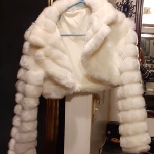 White fur half coat. Make offer